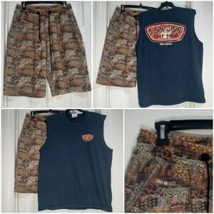 Ron Jon Surf Shop Muscle TShirt+ Inimigo Designer Beach  Shorts